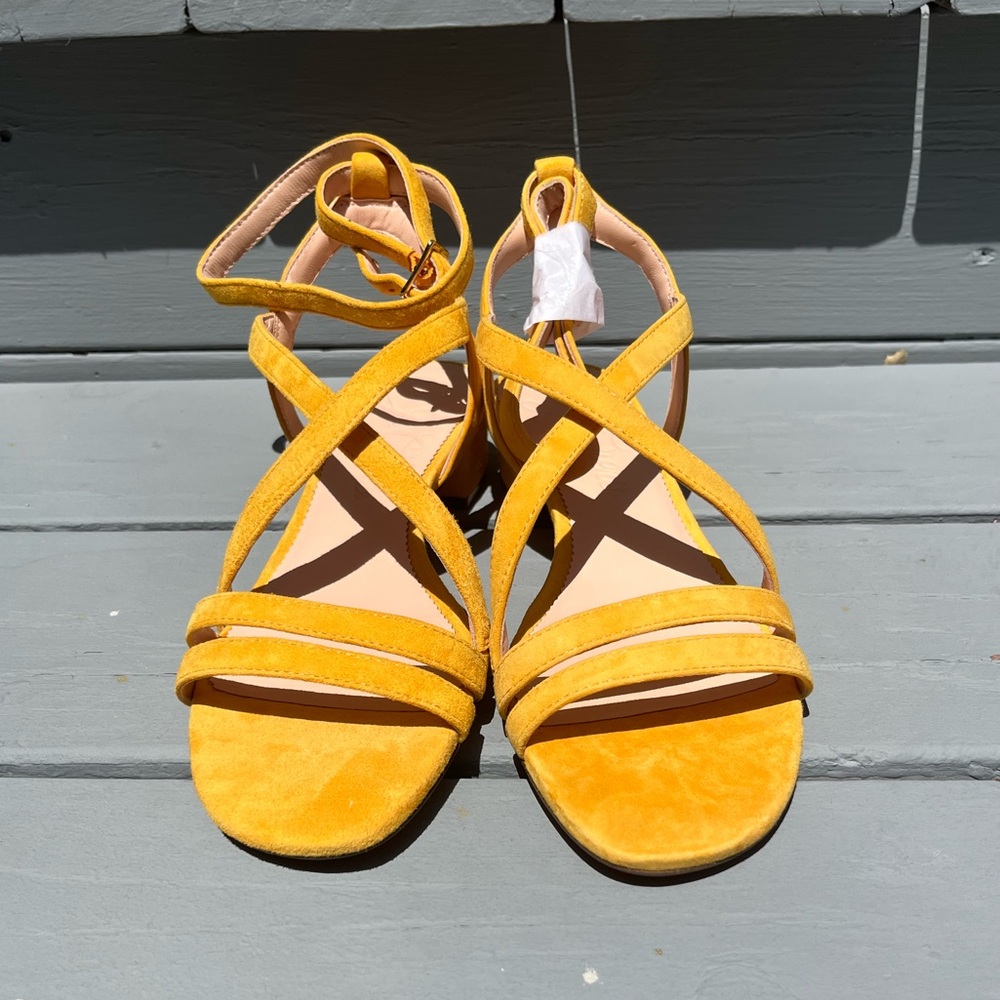 J.Crew Saffron Kidsuede Strappy Florence Sandal Size 7.5